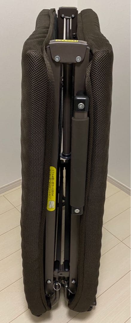 ニトリ 折りたたみベッド ダブルメッシュ2 ダークブラウン 茶色 折り畳みベッド