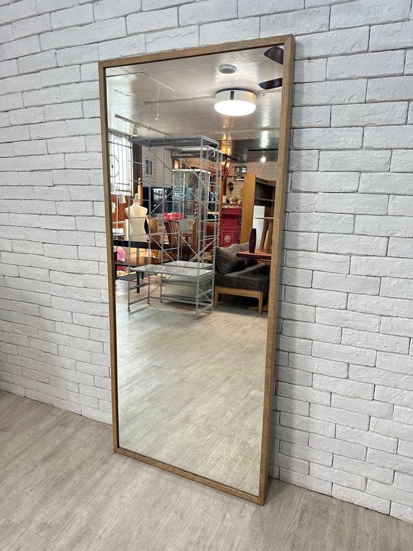 【Haneki 】IKEA イケア　ミラー　鏡　木製　フレーム　姿見
