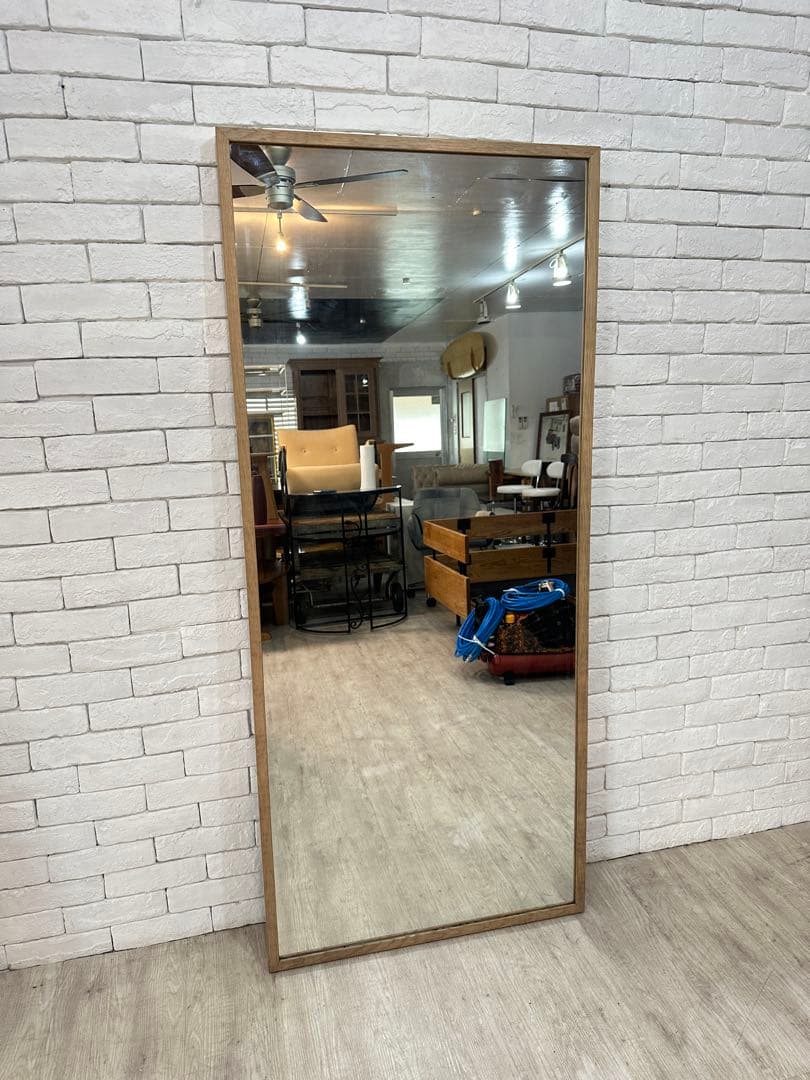 【Haneki 】IKEA イケア　ミラー　鏡　木製　フレーム　姿見