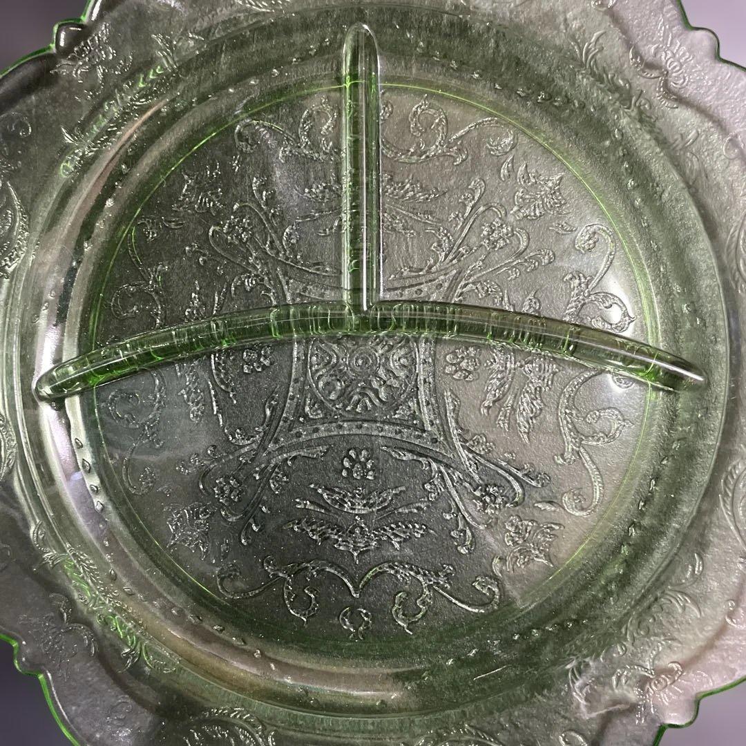 ビンテージ　フェデラル(検)　3コンパートメント　デプレッショングラス ２