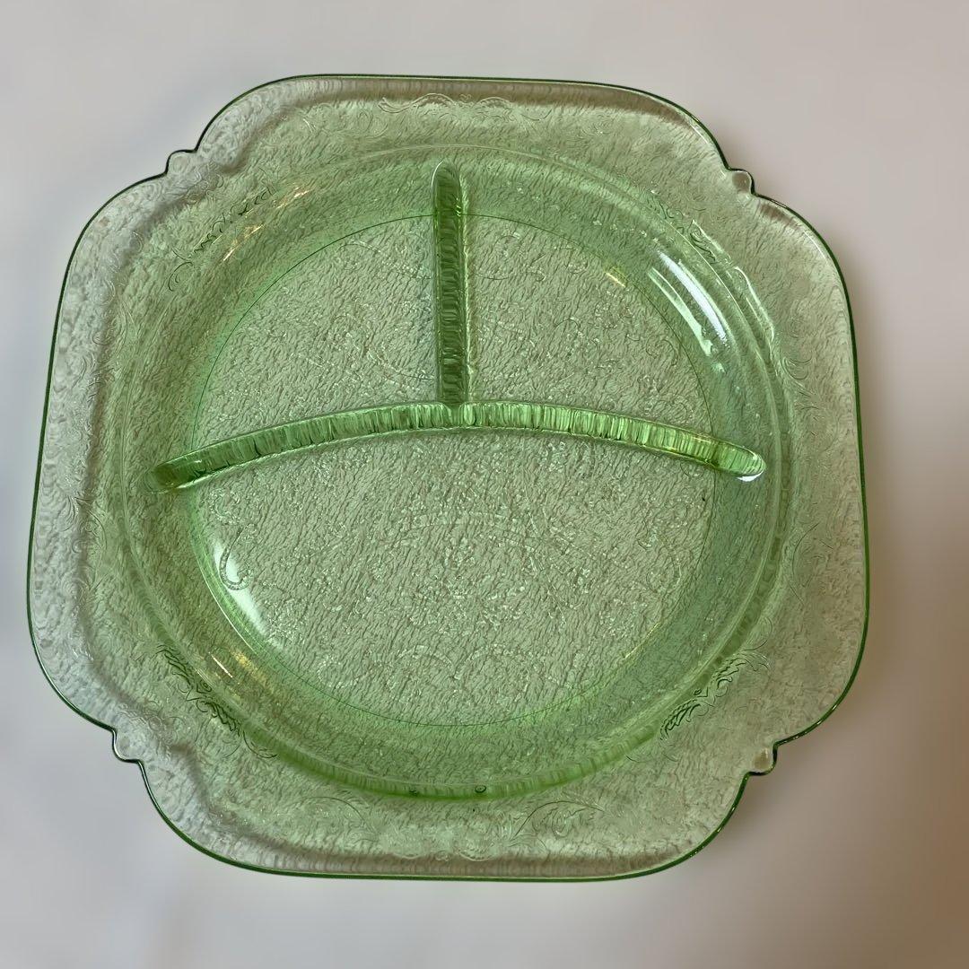 ビンテージ　フェデラル(検)　3コンパートメント　デプレッショングラス ２