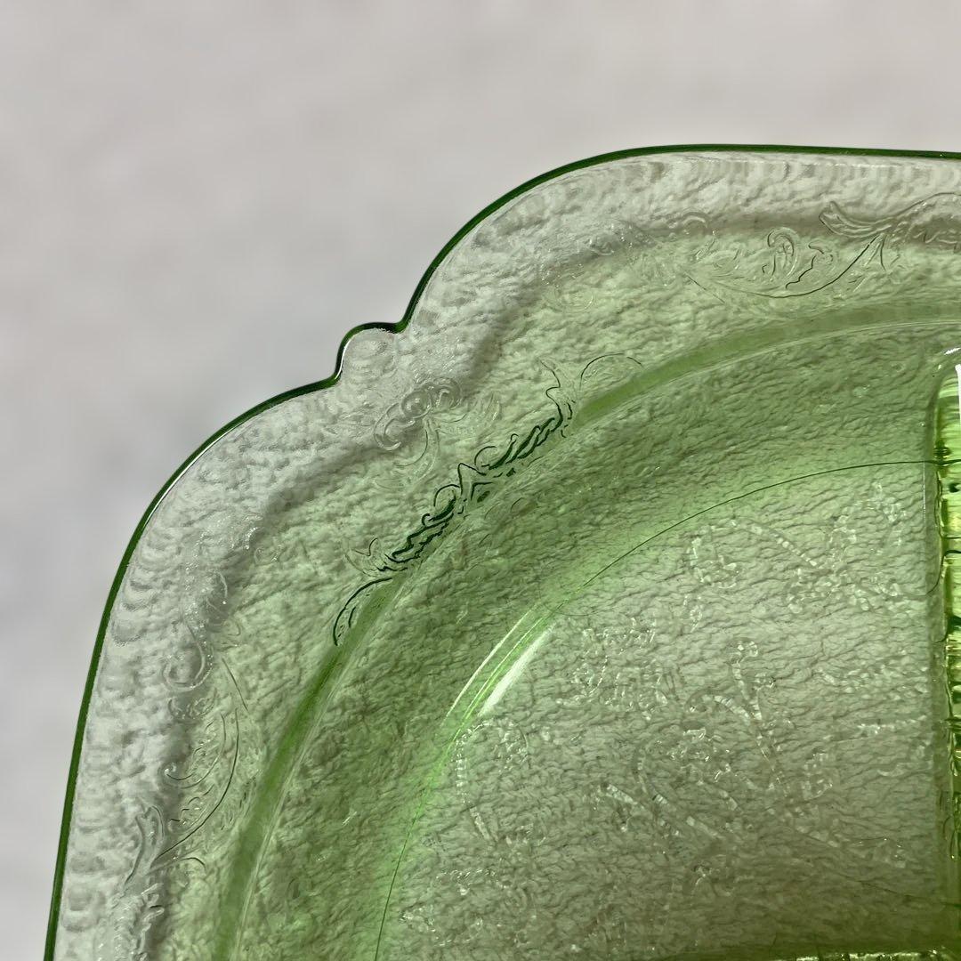 ビンテージ　フェデラル(検)　3コンパートメント　デプレッショングラス ２