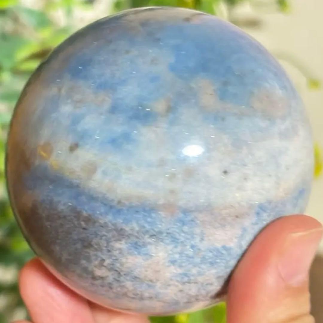 トロレアイト　高級　高品質　　可愛い　約6.5cm スフィア　キラキラ　地球　海
