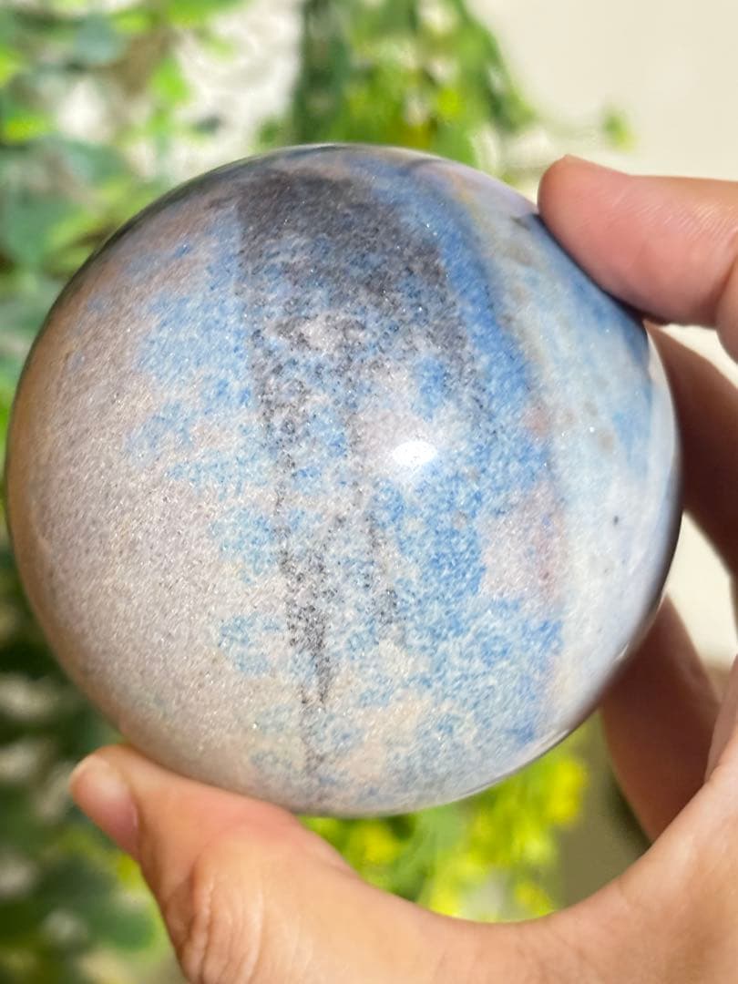 トロレアイト　高級　高品質　　可愛い　約6.5cm スフィア　キラキラ　地球　海