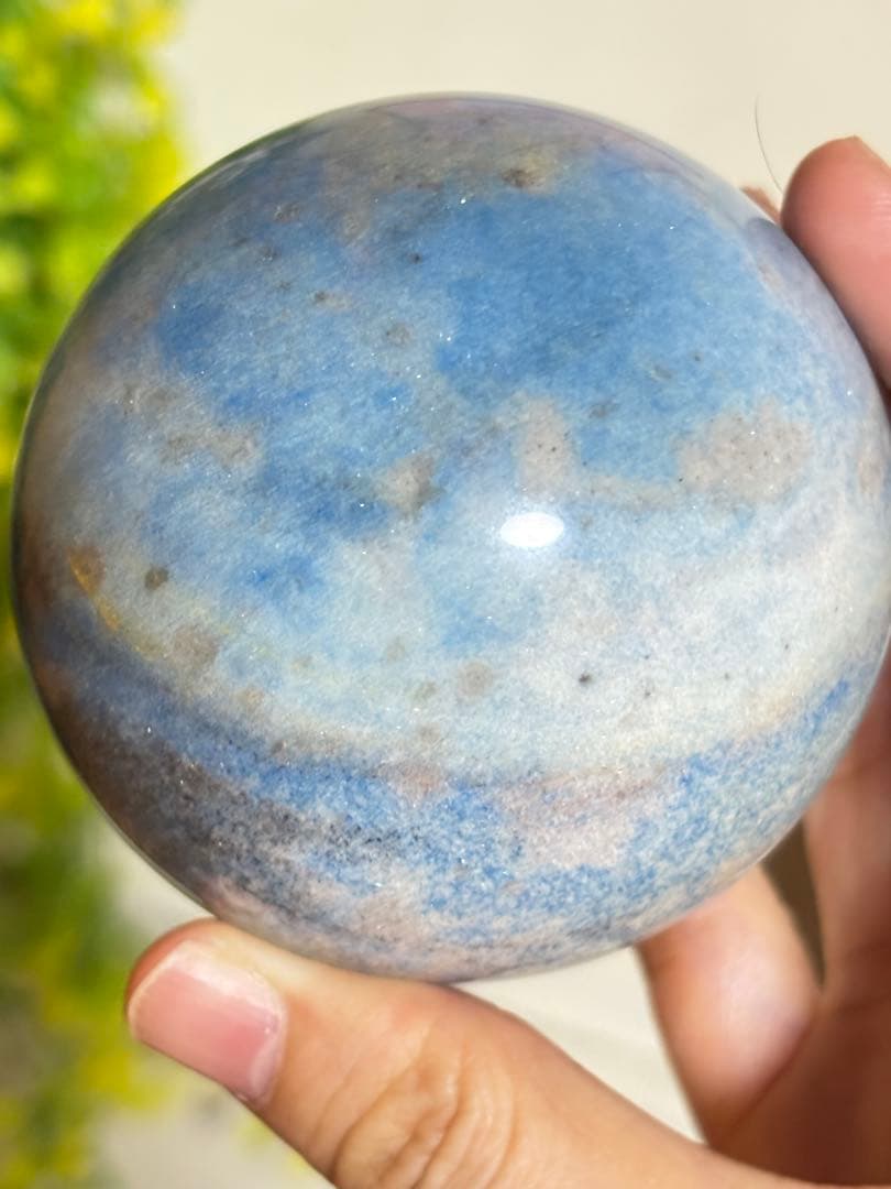 トロレアイト　高級　高品質　　可愛い　約6.5cm スフィア　キラキラ　地球　海