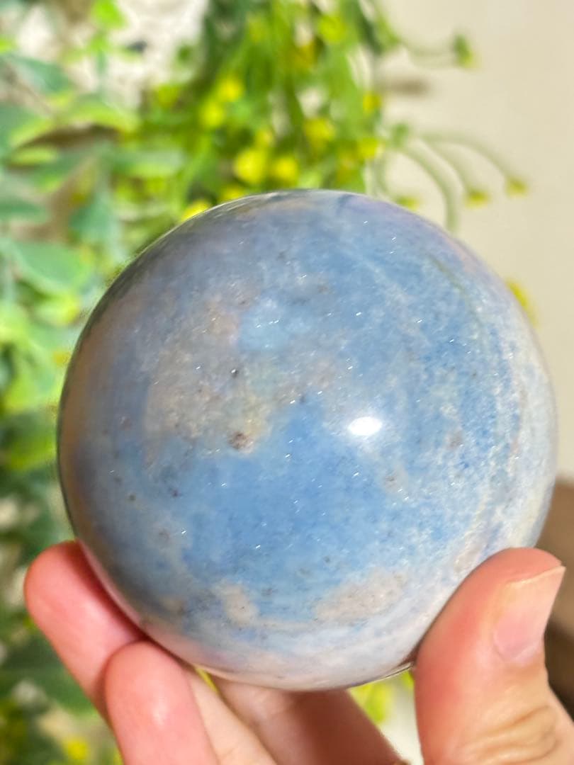 トロレアイト　高級　高品質　　可愛い　約6.5cm スフィア　キラキラ　地球　海