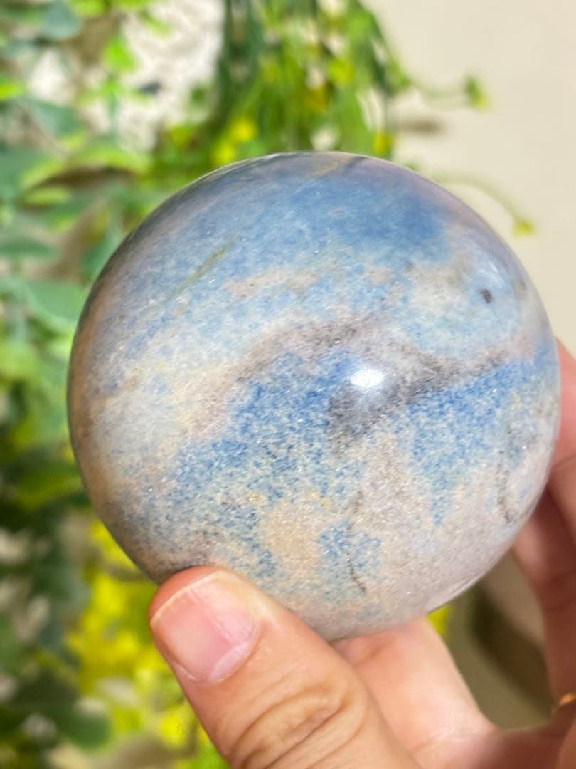 トロレアイト　高級　高品質　　可愛い　約6.5cm スフィア　キラキラ　地球　海