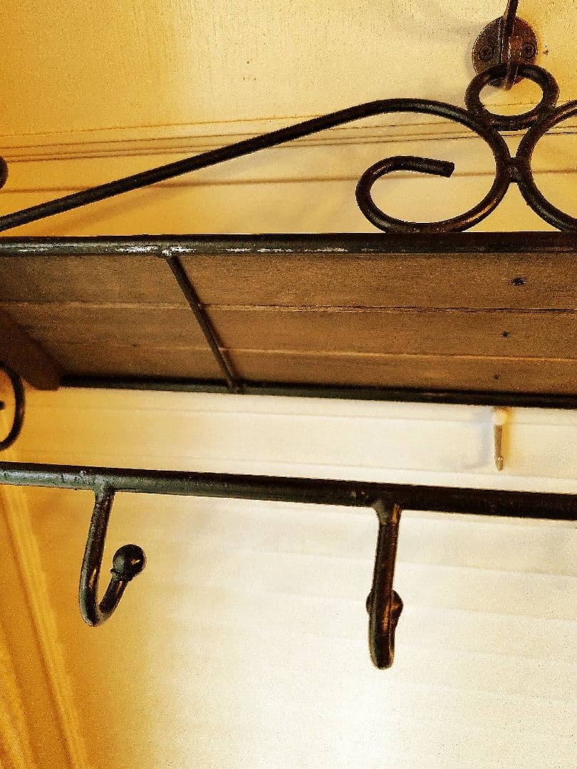 アイアン製　ウォールフック 　木製の棚　鉄　アイアン