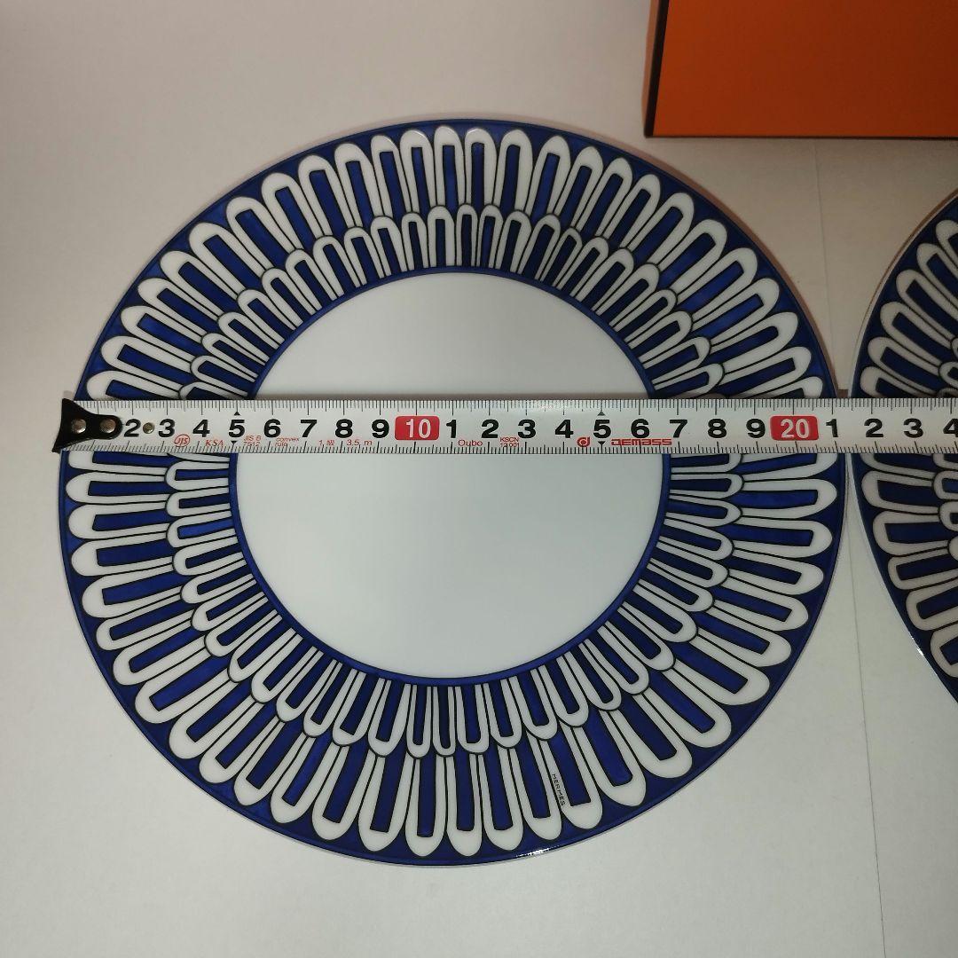 【訳あり】エルメス デザートプレート2枚セット〈ブルーダイユール〉