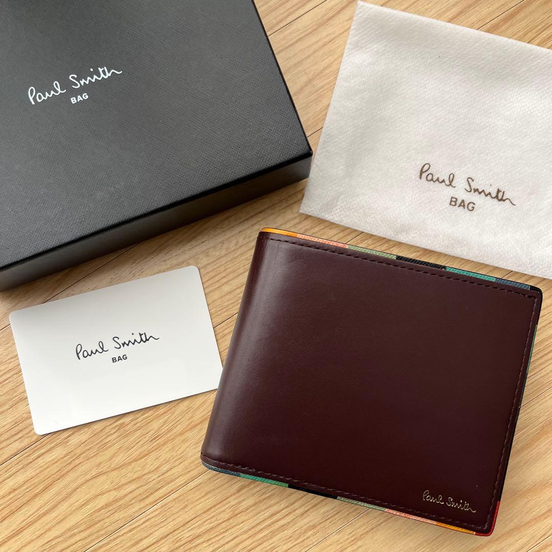 ポールスミス Paul Smith ダークブラウン 二つ折り財布