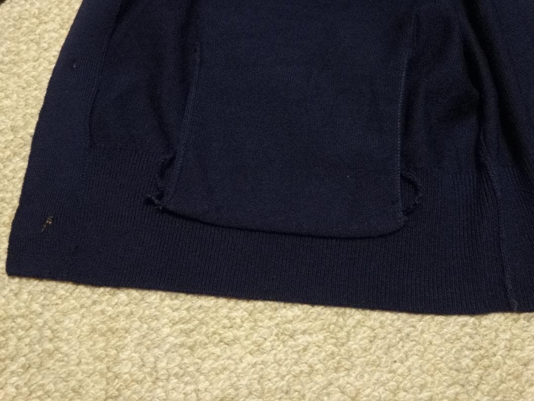 極美品　ポロラルフローレン　メリノウール　カーディガン　紺　L(日本のXL位)