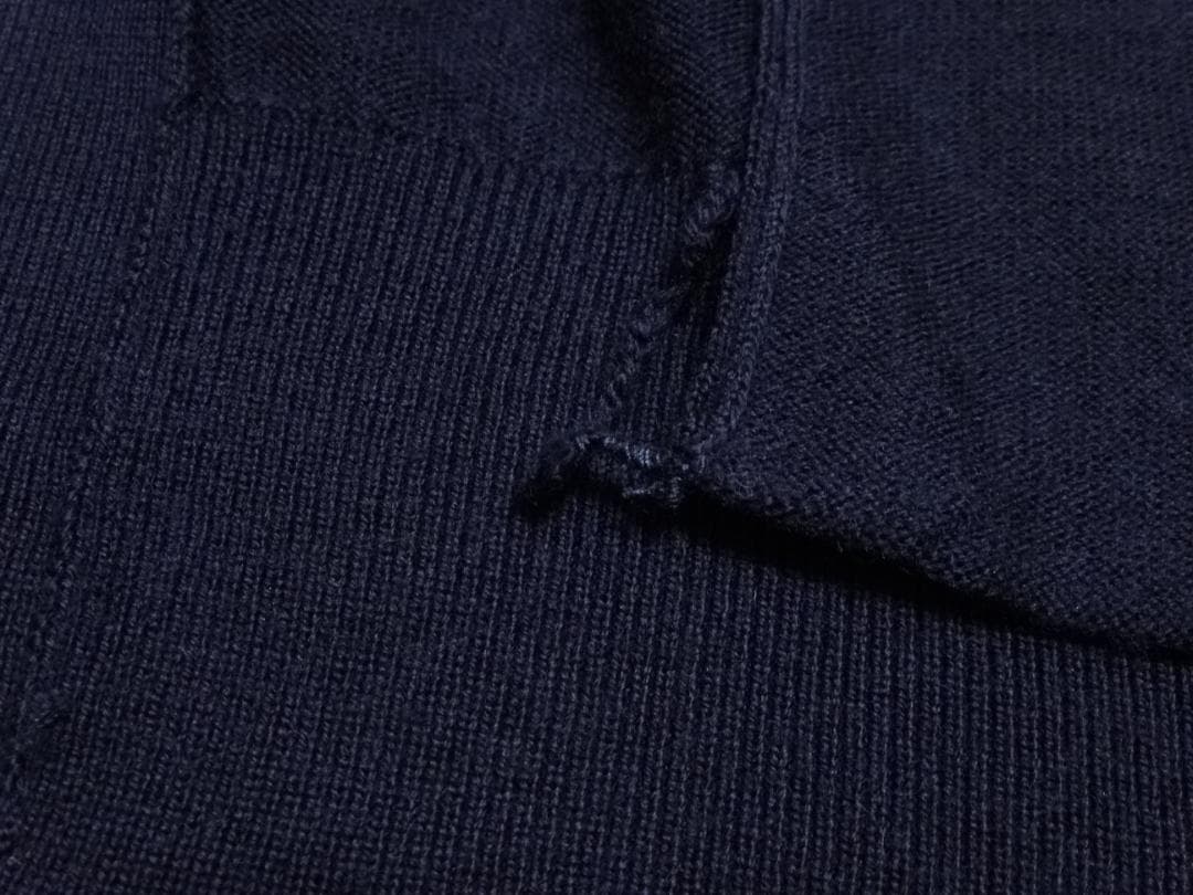 極美品　ポロラルフローレン　メリノウール　カーディガン　紺　L(日本のXL位)