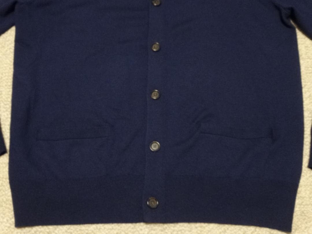 極美品　ポロラルフローレン　メリノウール　カーディガン　紺　L(日本のXL位)