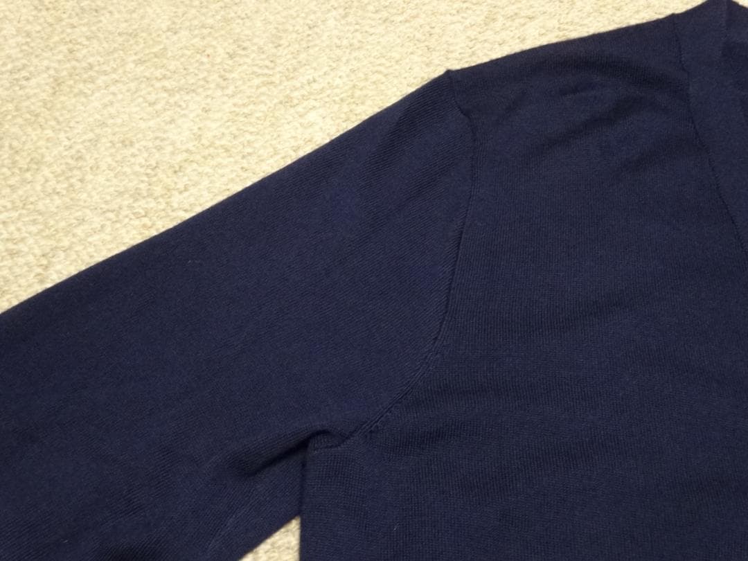 極美品　ポロラルフローレン　メリノウール　カーディガン　紺　L(日本のXL位)