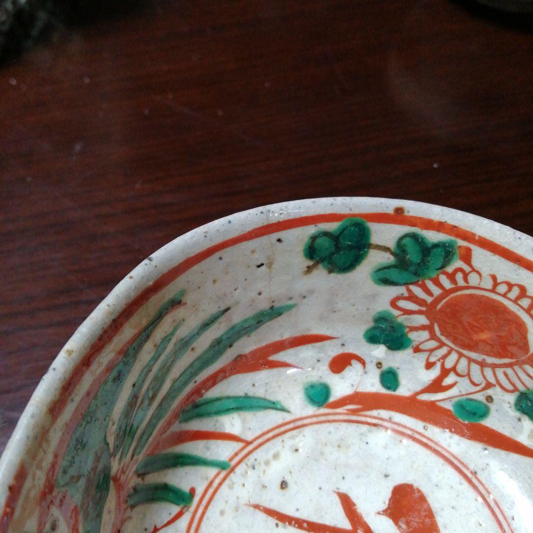 古犬山焼　赤絵向付　3客　11.2cm　江戸後期