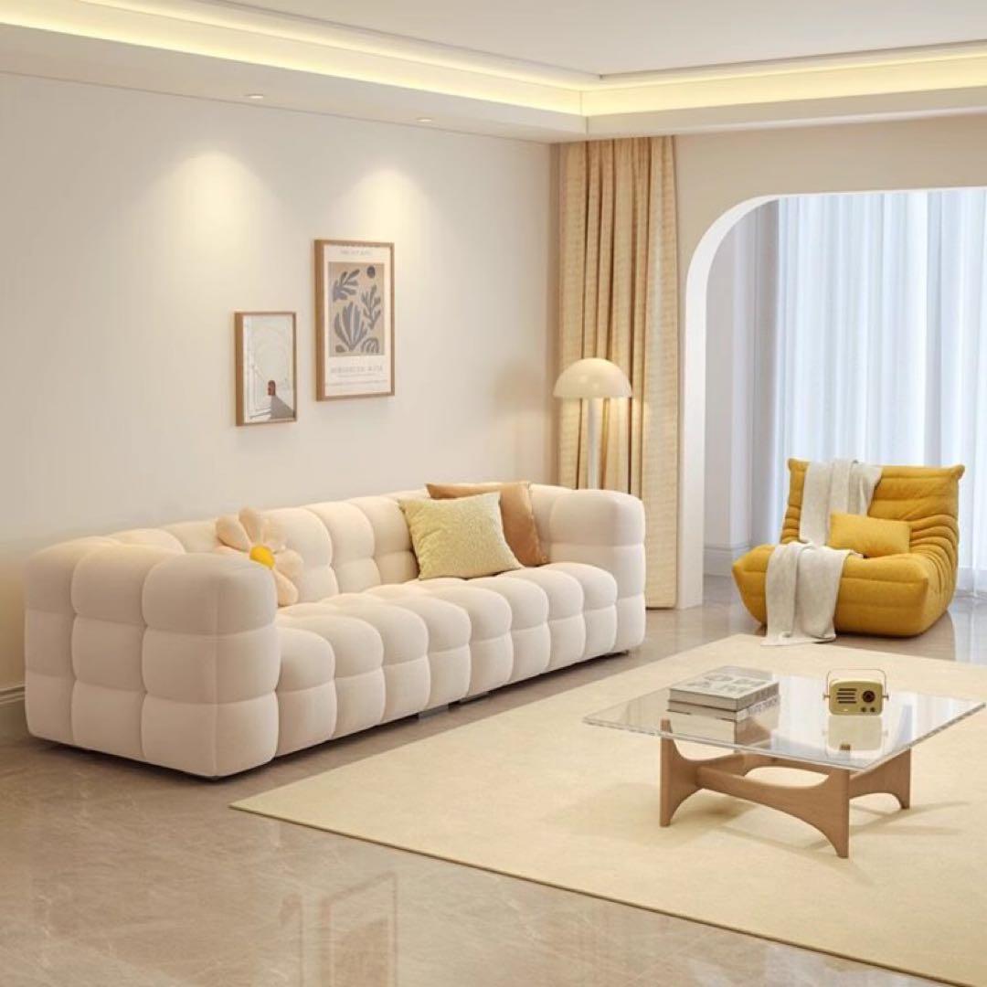 ホワイトクッションソファ 2人掛け・3人掛け