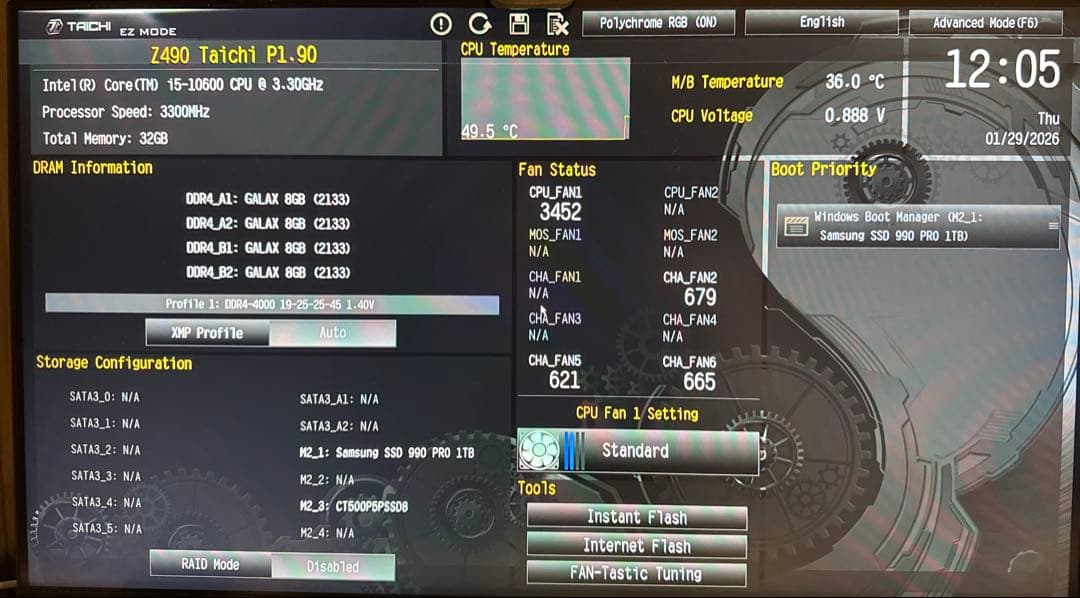 Intel Core i5-10600 動作確認済 / BIOS認識確認済