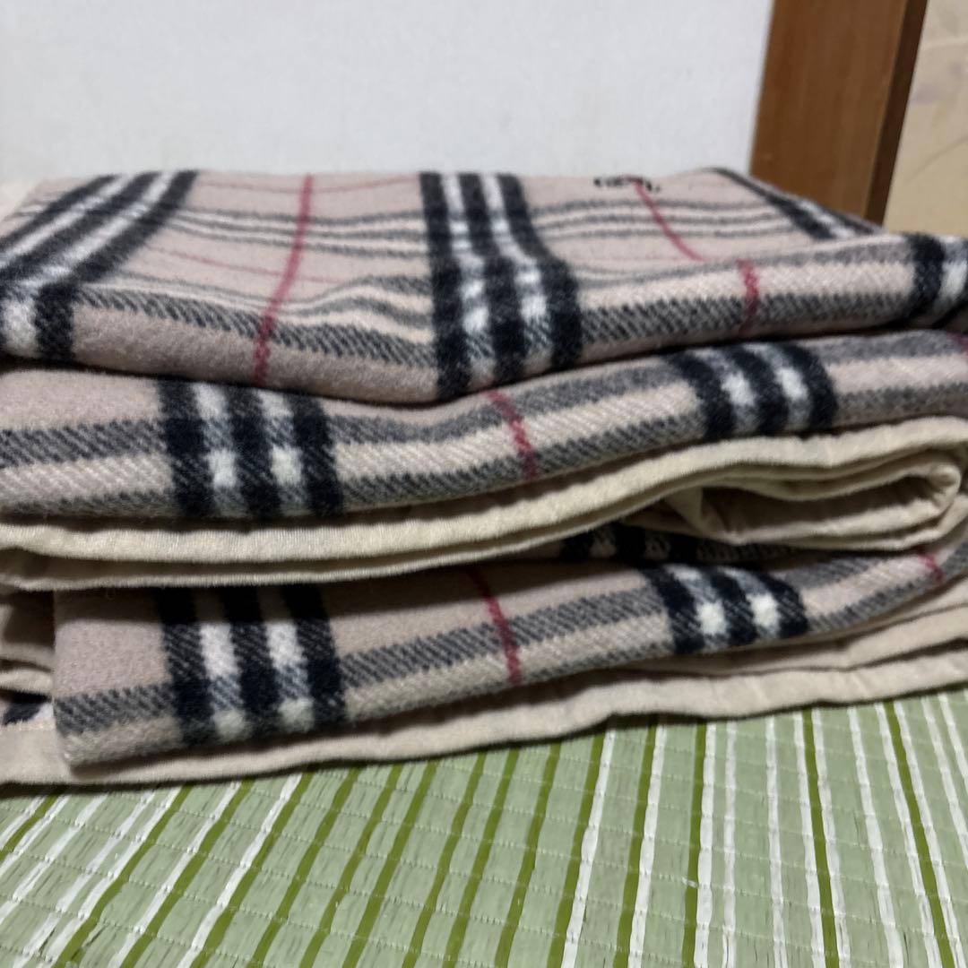 BURBERRY バーバリー　毛布　ノバチェック柄　ウール 100% 防寒　2枚