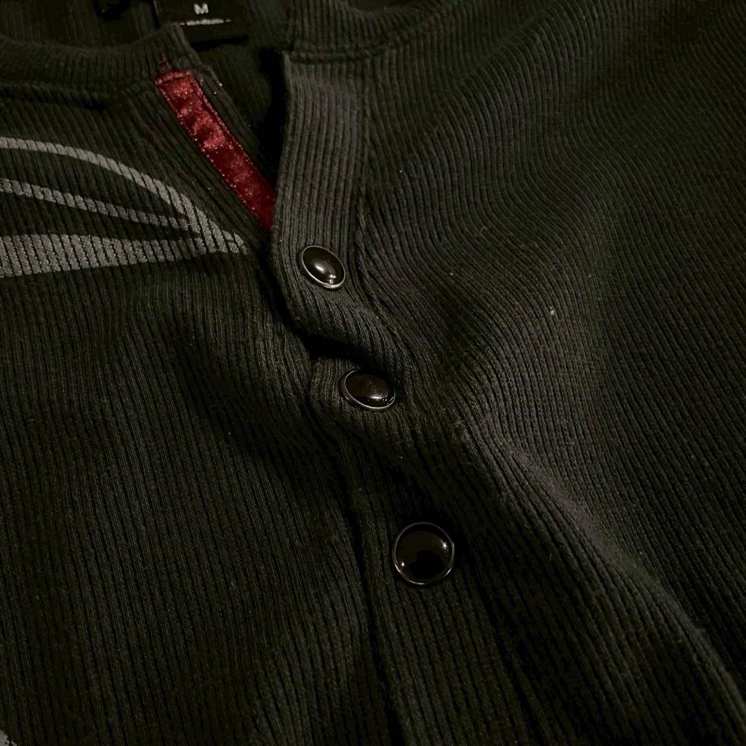 00's Y2K スタッズ プリント サーマル カットソー グランジ アーカイブ