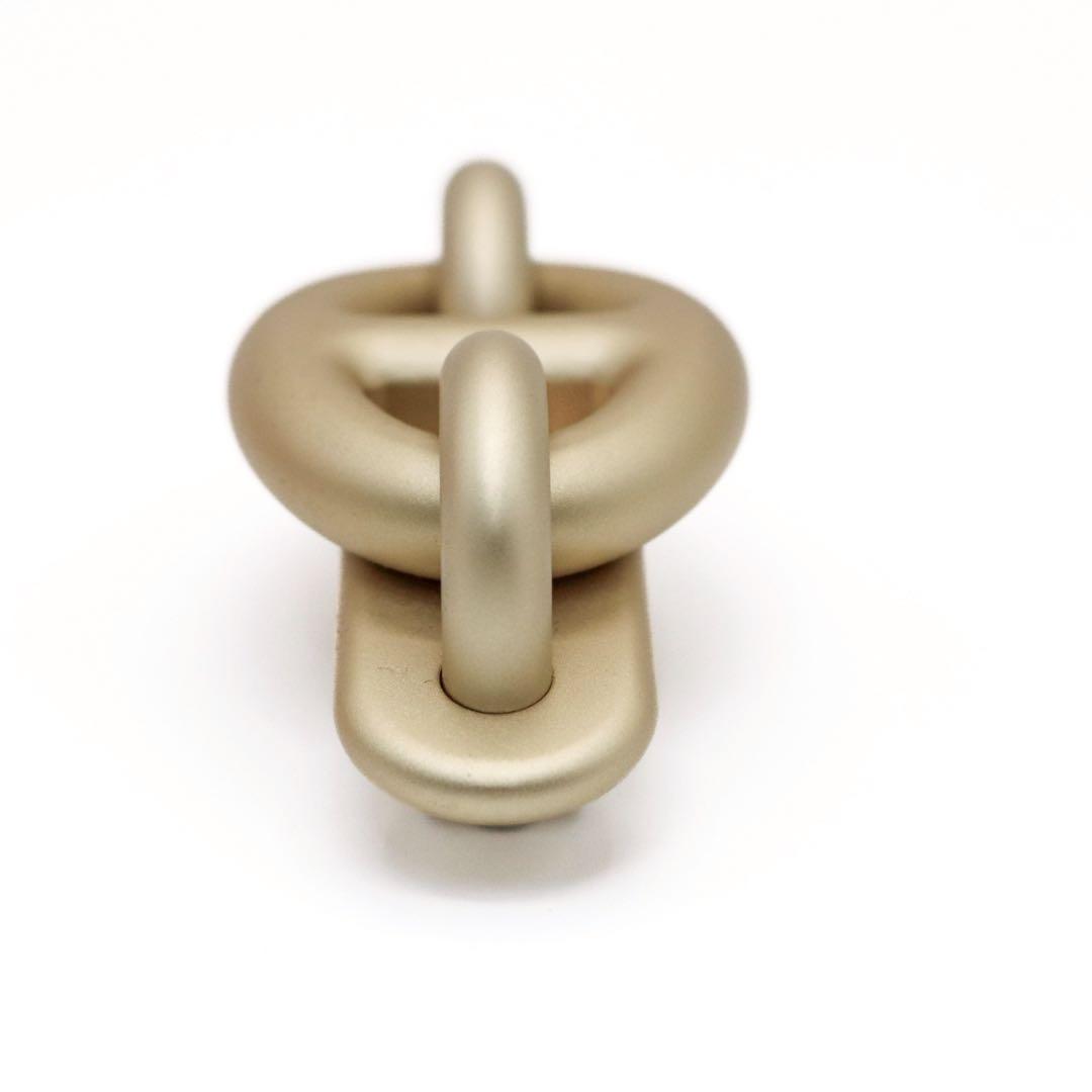 【極美品】エルメス トリ マイヨン シェーヌダンクル バレッタ GP ゴールド