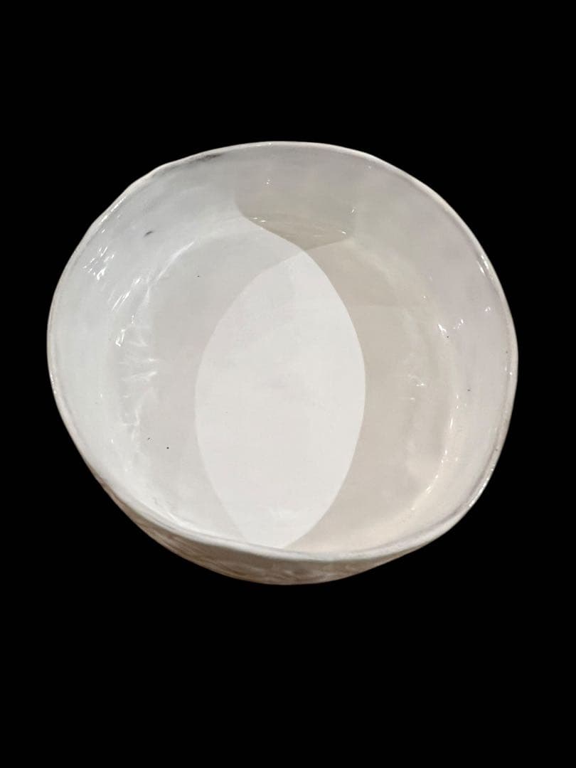 マチルダキャロン　アスティエドビラット　白い陶器の装飾ボウル 中型