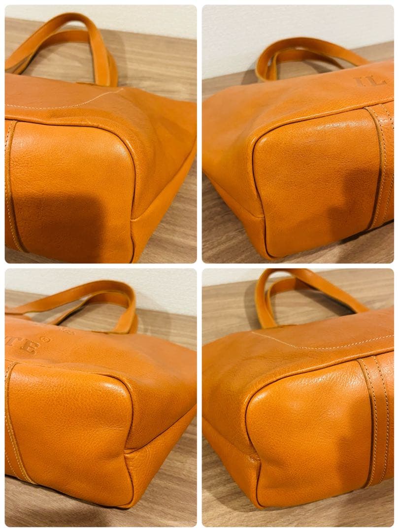 【極美品】イルビゾンテ トートバッグ レザー 型押しロゴ キャメル ハンドバッグ