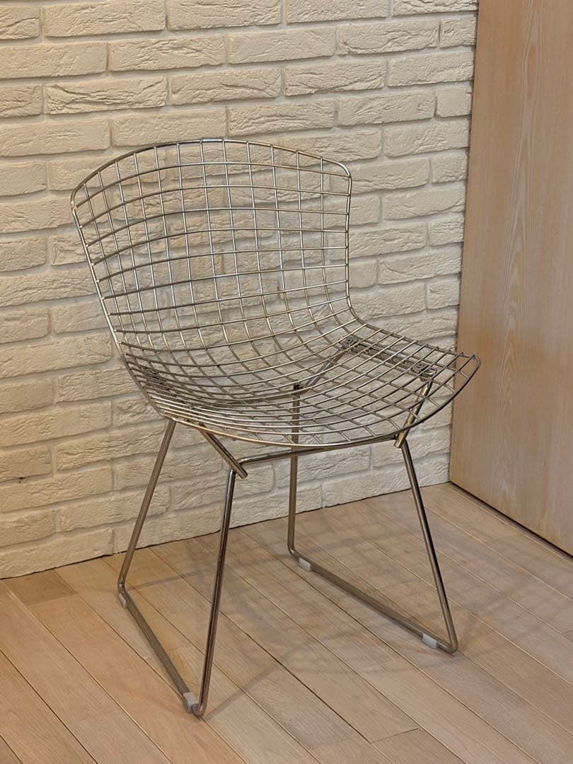 ★美品★ハリー・ベルトイア　ワイヤーチェア② シルバー ミッドセンチュリー