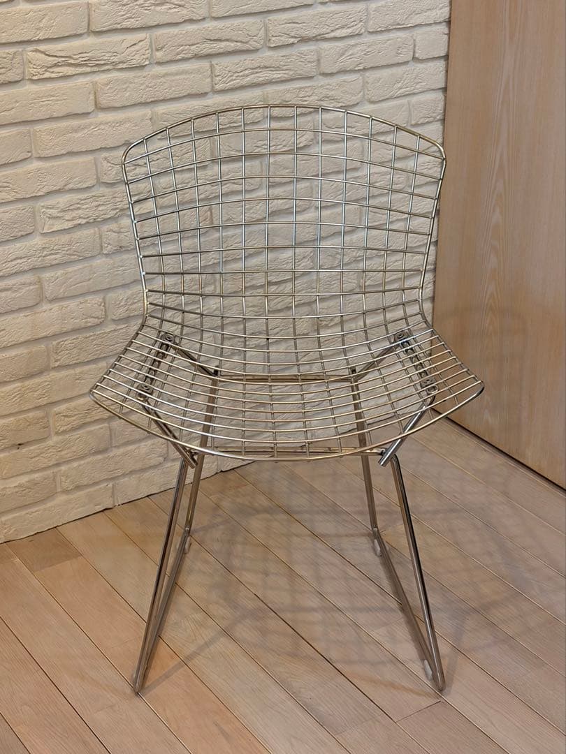 ★美品★ハリー・ベルトイア　ワイヤーチェア② シルバー ミッドセンチュリー
