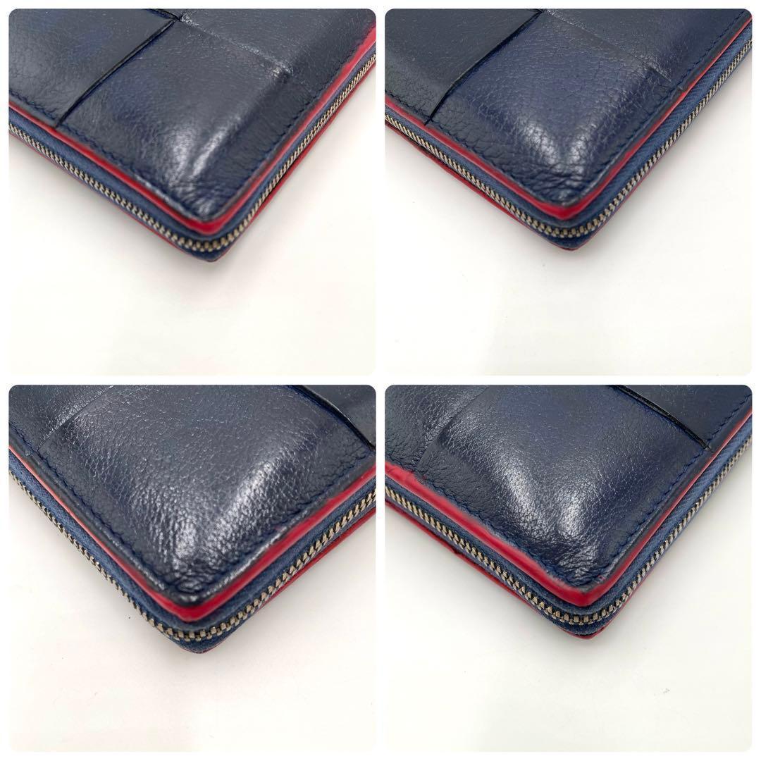 ボッテガヴェネタ　カセット　長財布　マキシイントレチャート　ラウンドファスナー