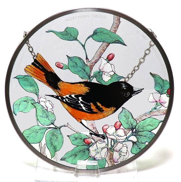 ボルチモアムクドリモドキ ヴィンテージ ステンドグラス トロント カナダ 鳥