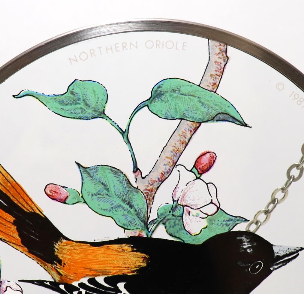 ボルチモアムクドリモドキ ヴィンテージ ステンドグラス トロント カナダ 鳥