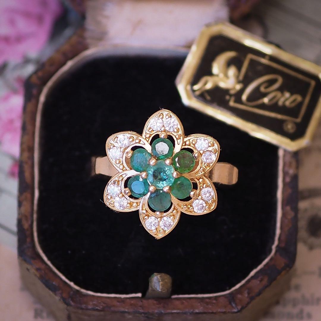 ＊925 天然エメラルドリングnatural emerald ring