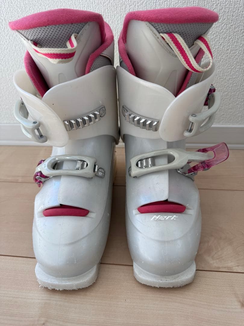 ジュニア　125cmスキー板＆ブーツセット　ワンピース柄