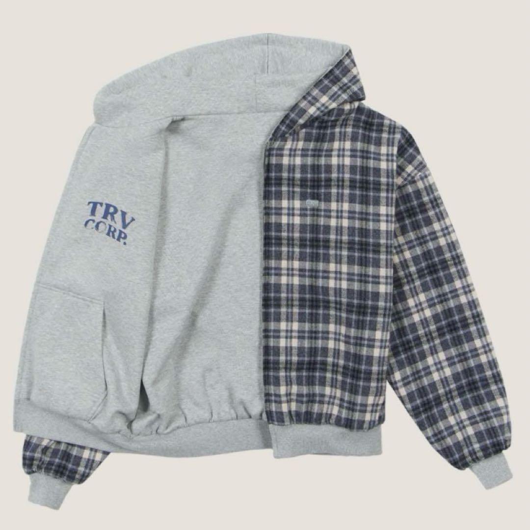 トップス Trendt Vision Reversible Flannel Hoodie