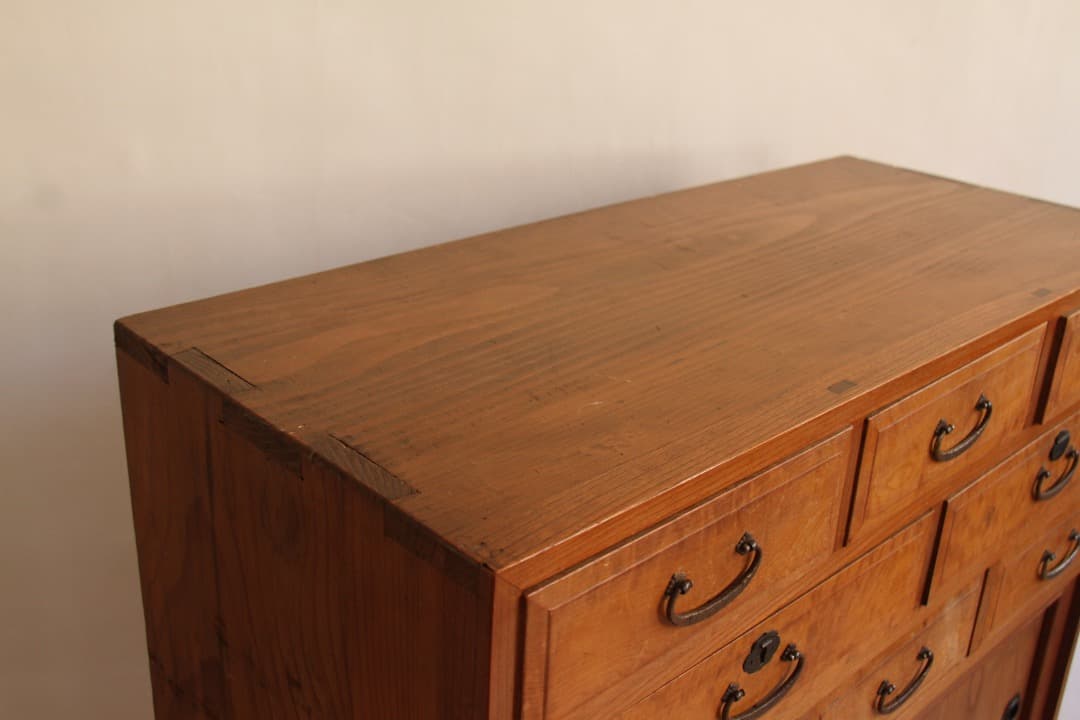 収納棚　チェスト　和箪笥　木製　ナチュラル　和家具　古道具　古家具　アンティーク