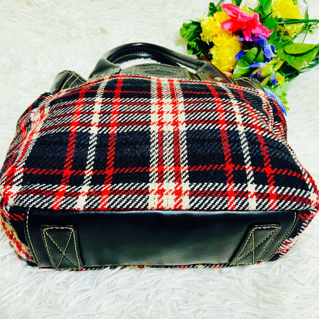  ✨トミーヒルフィガー✨ツイード✨トートバッグ✨肩がけ