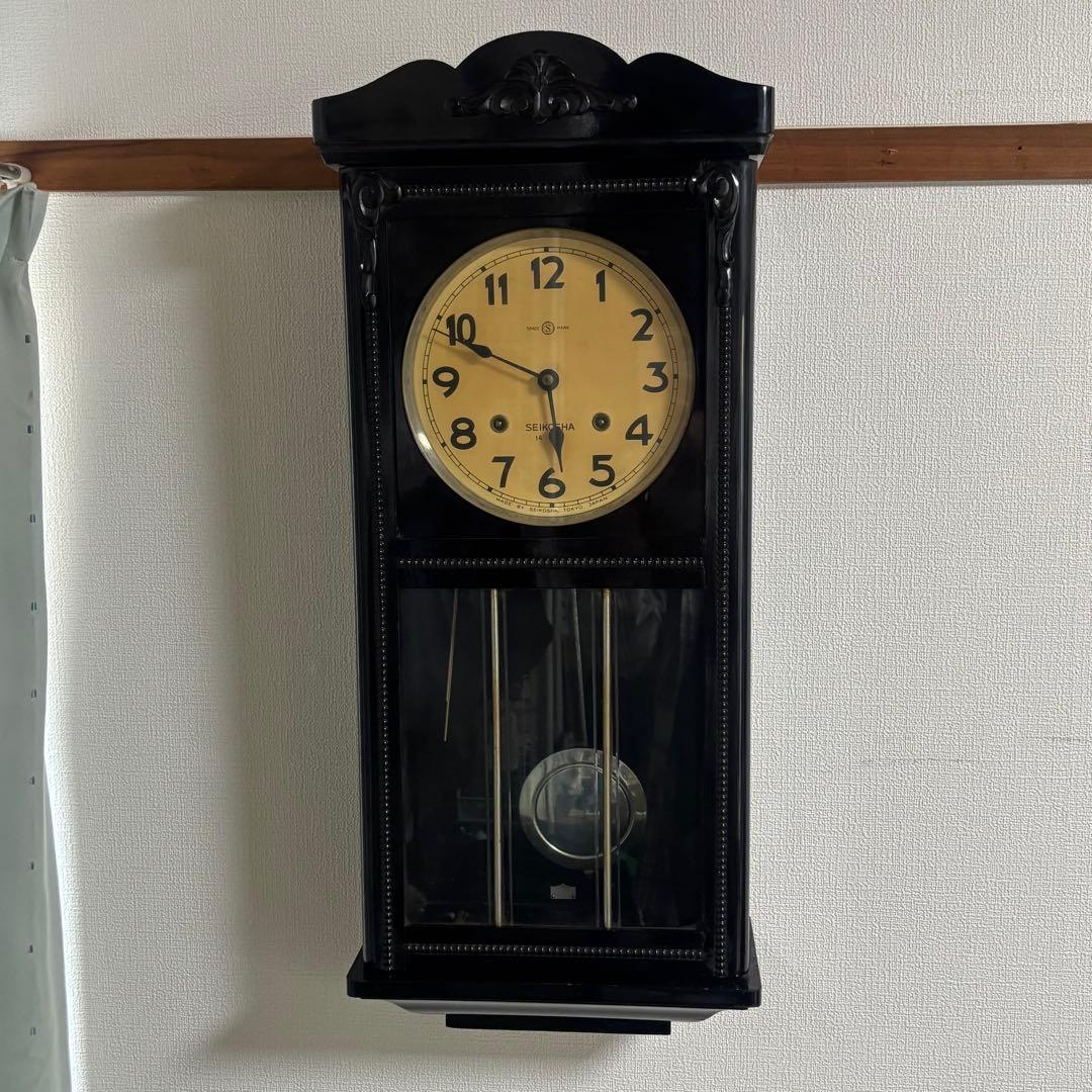 SEIKOSHA精工舎　振り子時計　ゼンマイ掛け時計柱時計　ボンボン時計古時計