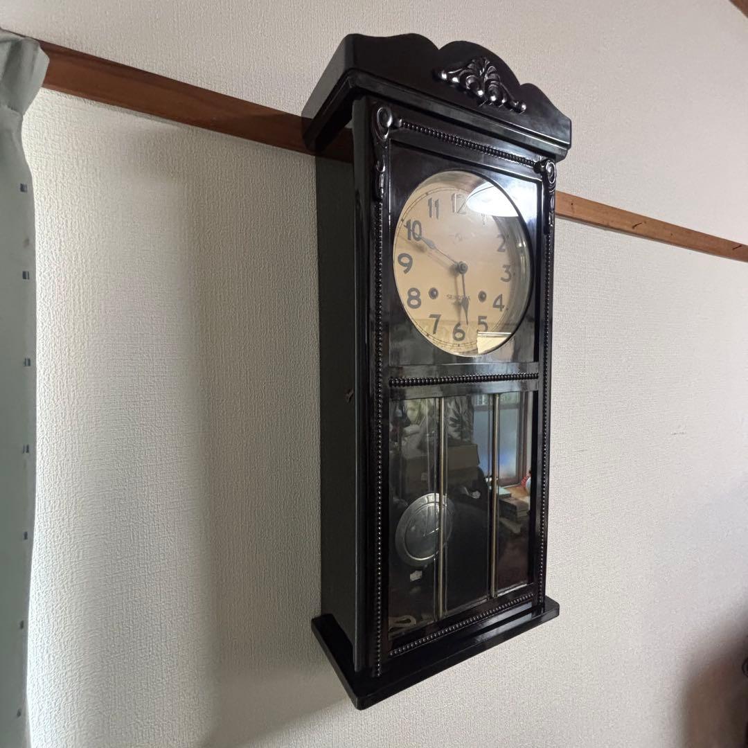 SEIKOSHA精工舎　振り子時計　ゼンマイ掛け時計柱時計　ボンボン時計古時計