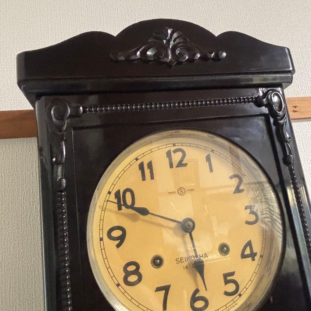 SEIKOSHA精工舎　振り子時計　ゼンマイ掛け時計柱時計　ボンボン時計古時計