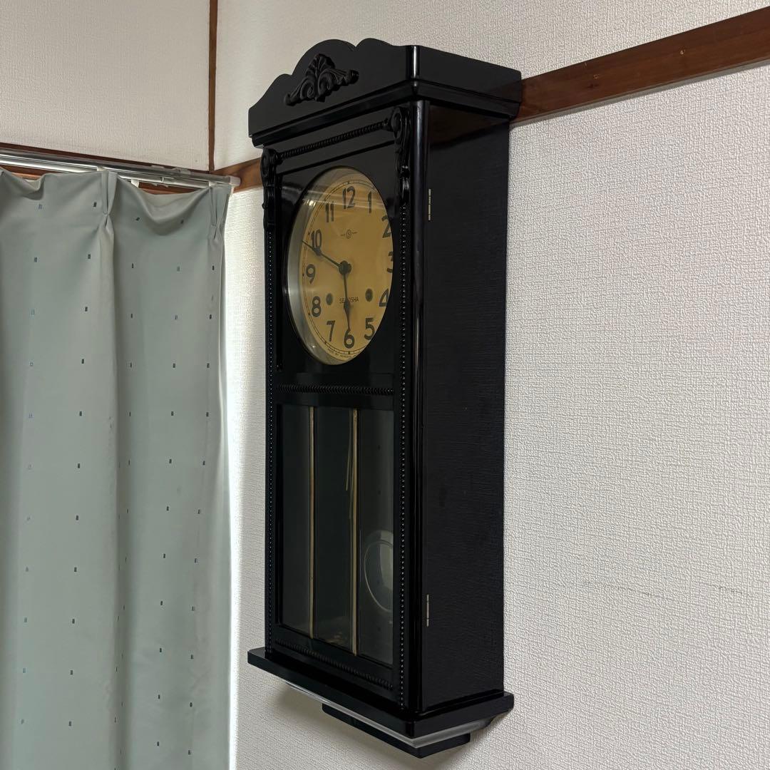 SEIKOSHA精工舎　振り子時計　ゼンマイ掛け時計柱時計　ボンボン時計古時計