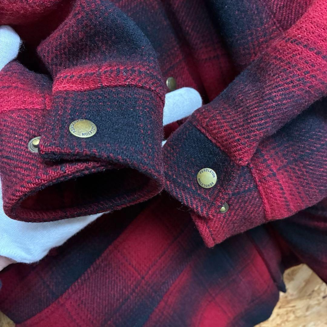 ★USA製★PENDLETON★ウールジャケット★オンブレ★チェック★XL相当★