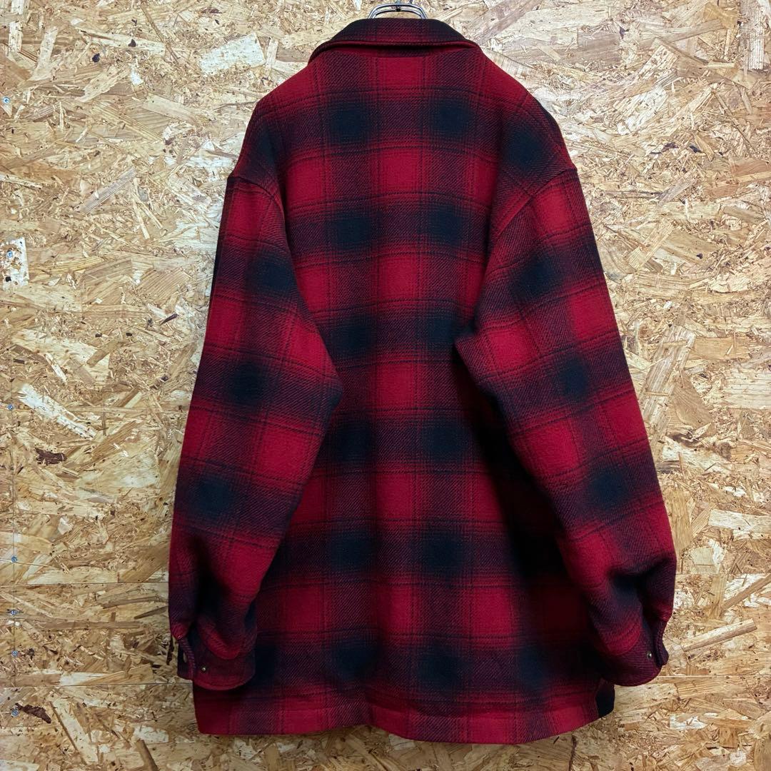 ★USA製★PENDLETON★ウールジャケット★オンブレ★チェック★XL相当★