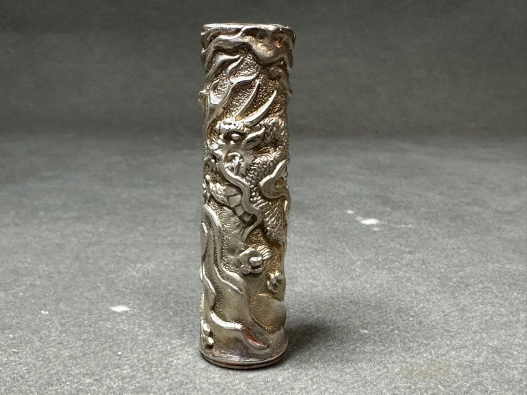 銀製　印材　印鑑　はんこ　ハンコ　 彫刻 細密細工