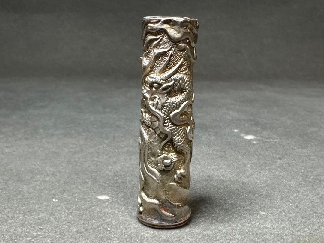 銀製　印材　印鑑　はんこ　ハンコ　 彫刻 細密細工