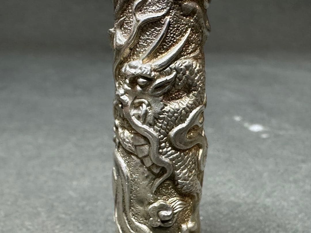 銀製　印材　印鑑　はんこ　ハンコ　 彫刻 細密細工