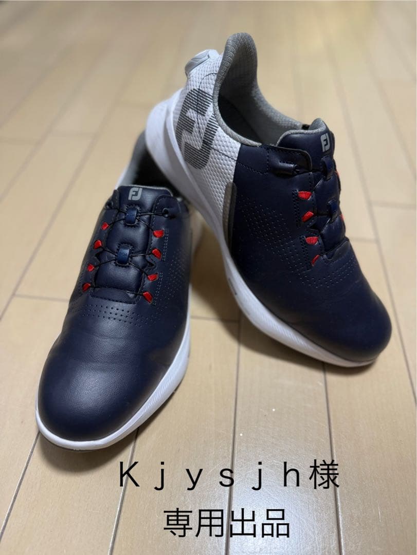 【1回使用】26cm FootJoy ゴルフシューズ BOAフィット ネイビー