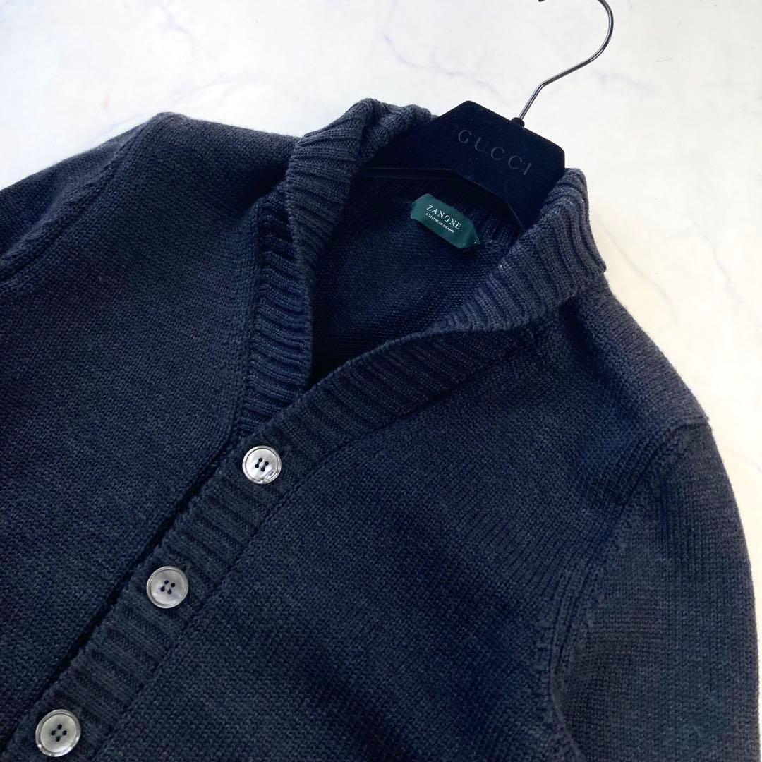 極美品✨ ZANONE カーディガン ニット 黒 5G