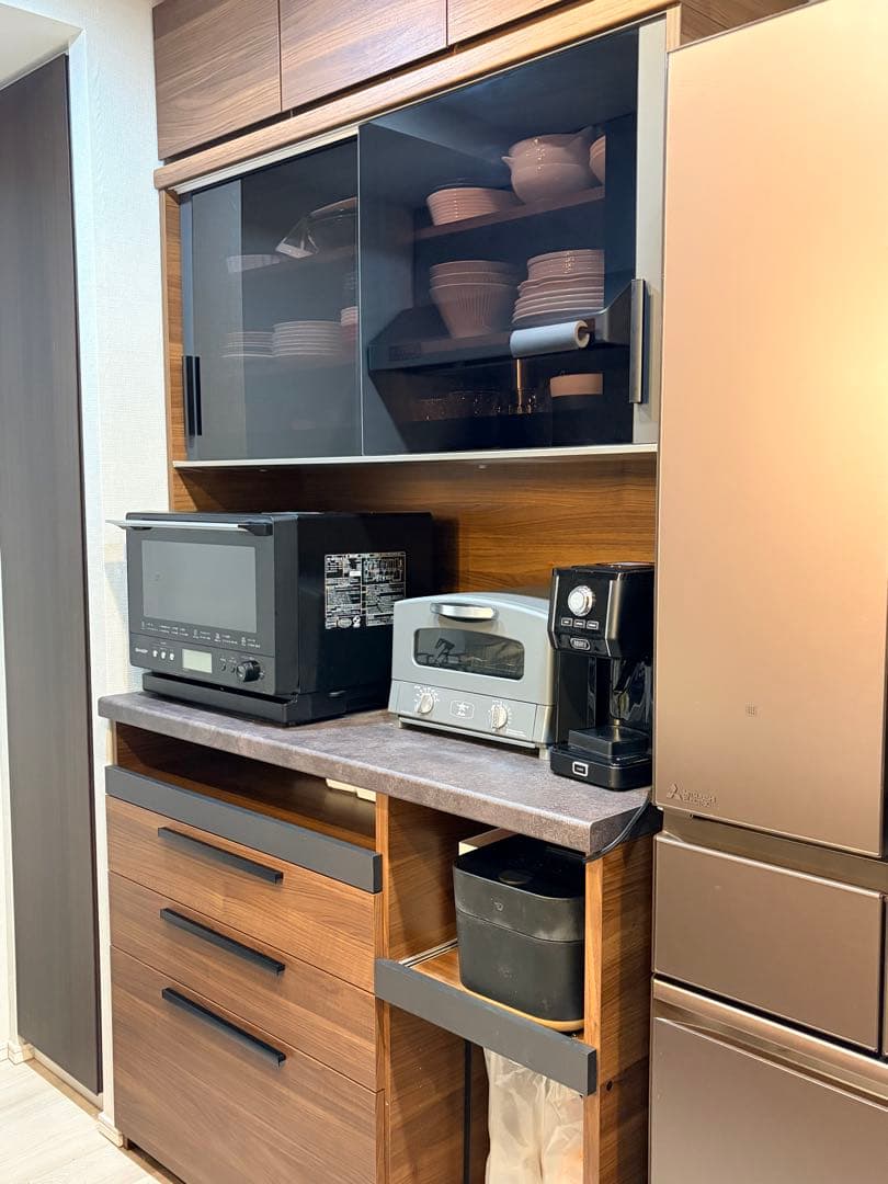 【超美品】パモウナ食器棚SY 幅120cm 奥行50cm：発送2026年3月〜