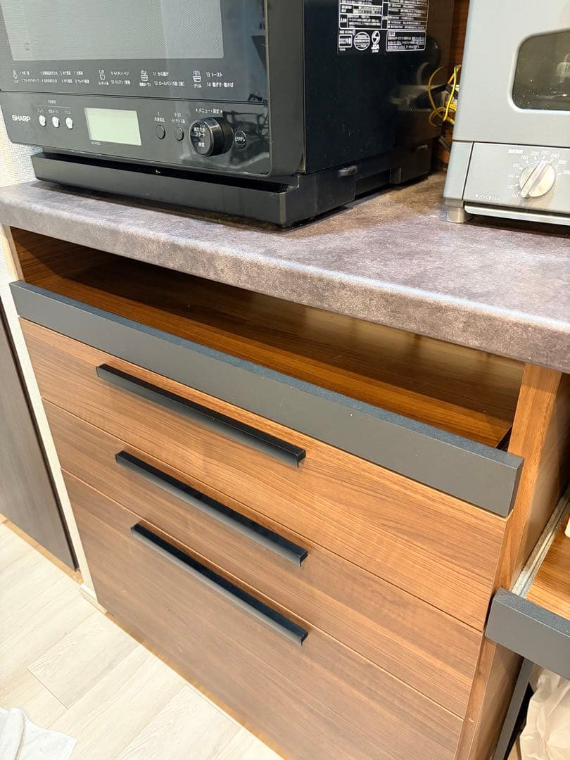 【超美品】パモウナ食器棚SY 幅120cm 奥行50cm：発送2026年3月〜