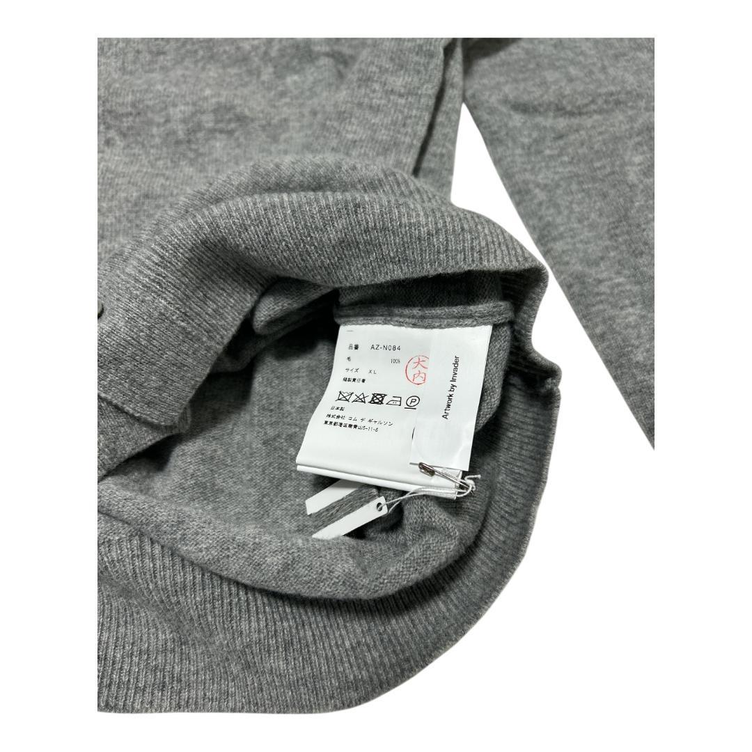 新品 プレイ コムデギャルソン インベーダー ニット カーディガン XL 送料込